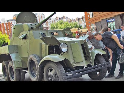 BA-10M. The last Soviet tank on wheels - YouTube