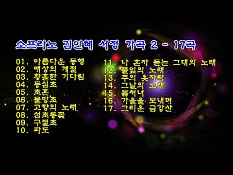 소프라노 김인혜 <strong>서정</strong> 가곡 2 - 17곡
