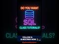 SQL Tutorials for Beginners 2025 👨‍💻 Do you need SQL Classes? #sql #shorts #viral #database #python