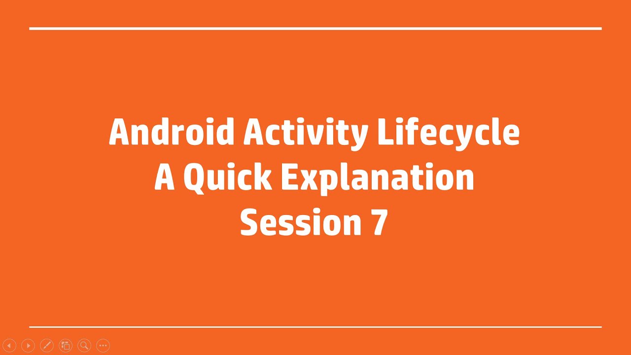 7. Android Activity Lifecycle - With Demo (Use Earphones) - YouTube