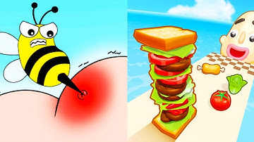 Help Me Tricky Story vs Sandwich Runner - All Levels ASMR Games / Max Level