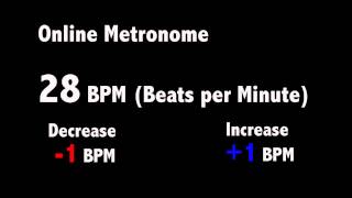Online Metronome 28 bpm (beats per Minute)