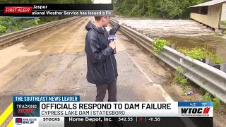 Flash flood warning at Cypress Lake Dam for imminent dam failure