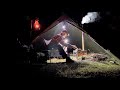 İmprovisation Kebab - Forest Fruits - Titanium Stove - Hot Tent Camping - Day and Nigh Jungle Camp