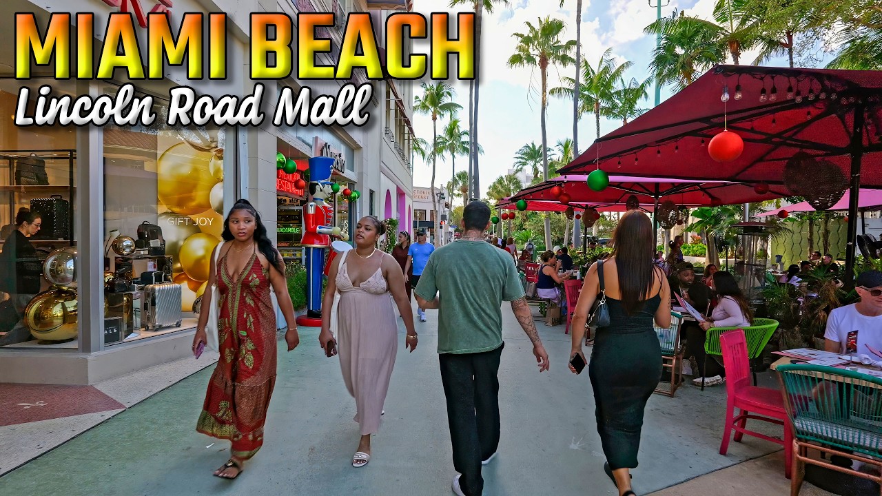 Miami Beach | Walking Through Lincoln Road Mall in 4K