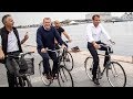 Macron and Danish PM Rasmussen take a bike ride in Copenhagen