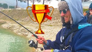 I WON A PRIZE FOR THE BIGGEST FISH!! Lake fishing for trouts with saltwater lures [Italy Fishing]