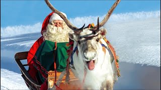 Papai Noel corrida de renas e partida para a noite de Natal 🥰🎅🦌🎄 Pai Natal Lapônia Finlandia