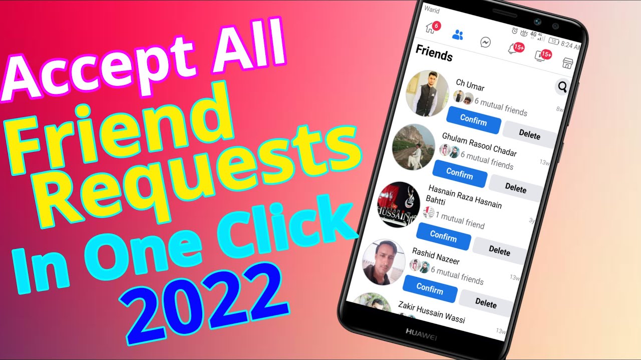 Accept All Friend Requests At Once 2022 | How To Confirm All Friend ...