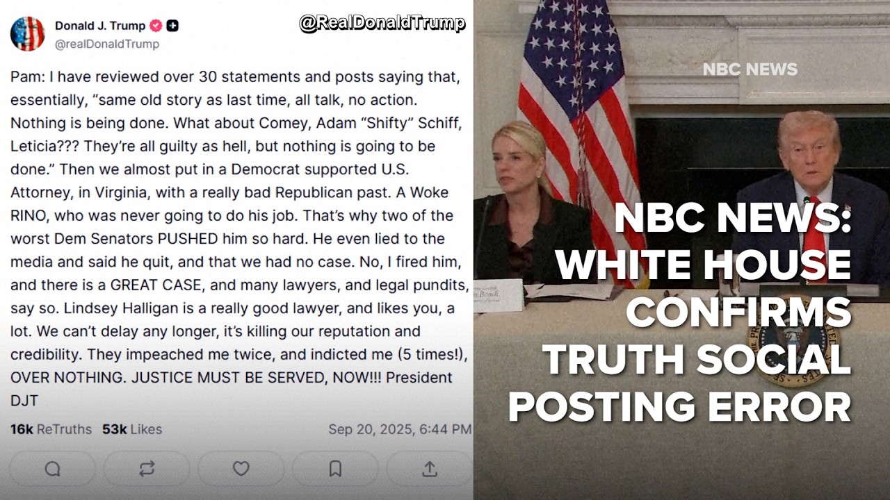 Trump accidentally posts message urging indictments on Truth Social