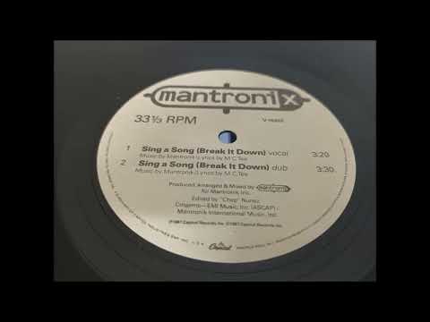 Mantronix - Sing A Song (Break It Down) (Dub)
