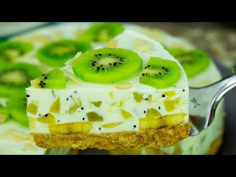 Video: Tarta De Yogur Con Kiwi Y Plátanos