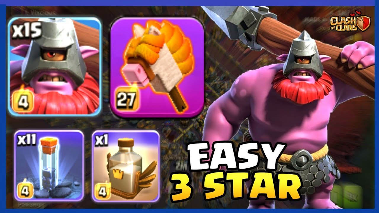 New Easy Thrower Spam Attack + Stick Horse 🔥 TH18 Attack Strategy