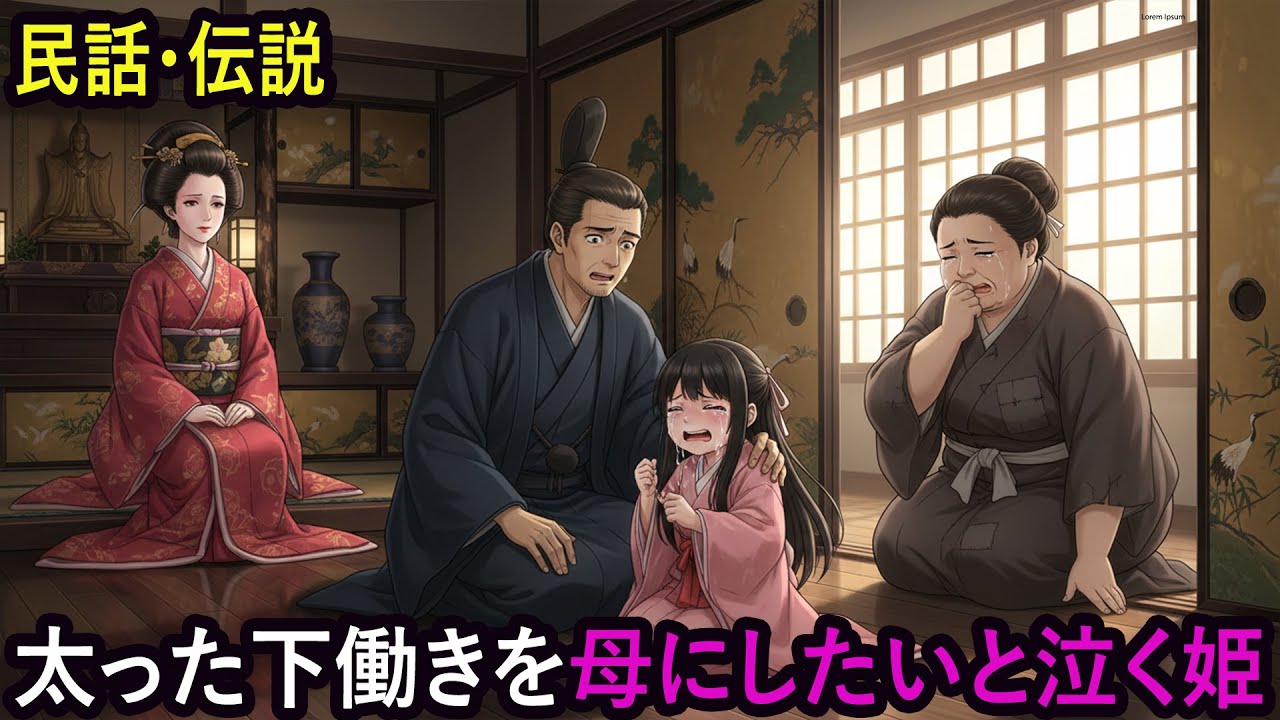 太った下働きの女を母にしたいと泣く姫君 | 野談 | 伝説 | 昔話 | 説話 | 民話