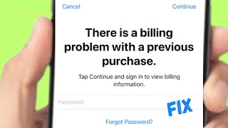 Fix &quot;There is a  billing problem with a previous purchase&quot; App Store | iphone || Apple id