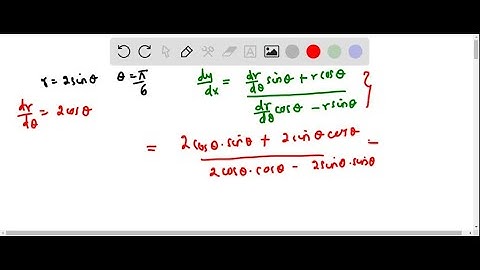 55-60 Find the slope of the tangent line to the given polar curve at the point specified by the val…