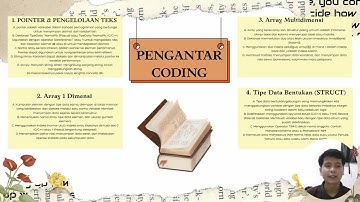 Presentasi mind mapping mengenai pointer, array, dan truct di mata kuliah coding