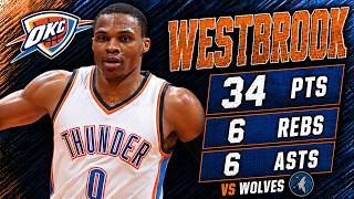 Russell Westbrook 34 pts 6 rebs 6 asts vs Wolves 14/15 season