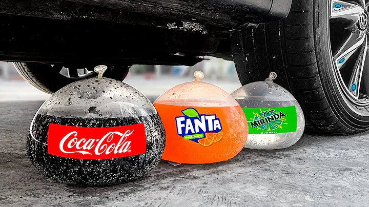 Crushing Crunchy & Experiment Car vs Coca-Cola, Fanta, Mirinda Balloons & Soft Things - HP Crushing