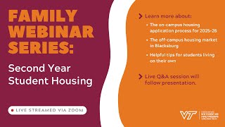 2024 Family Webinar Series: Second Year Housing (September 18) Net Worth