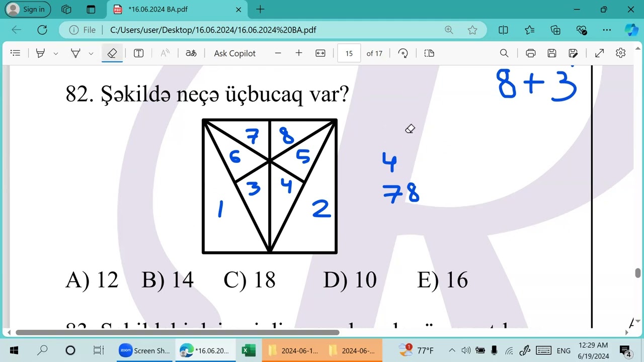 16.06.2024 tarixli sınağımızın Məntiq suallarının izahı! R1 Academy! Part I