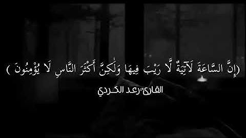 #قناة_اليمن_للقرآن_الكريم.      تلاوة رائعة للقاريء رعد الكردي؛ إن الساعة ﻵتية لا ريب فيها ،