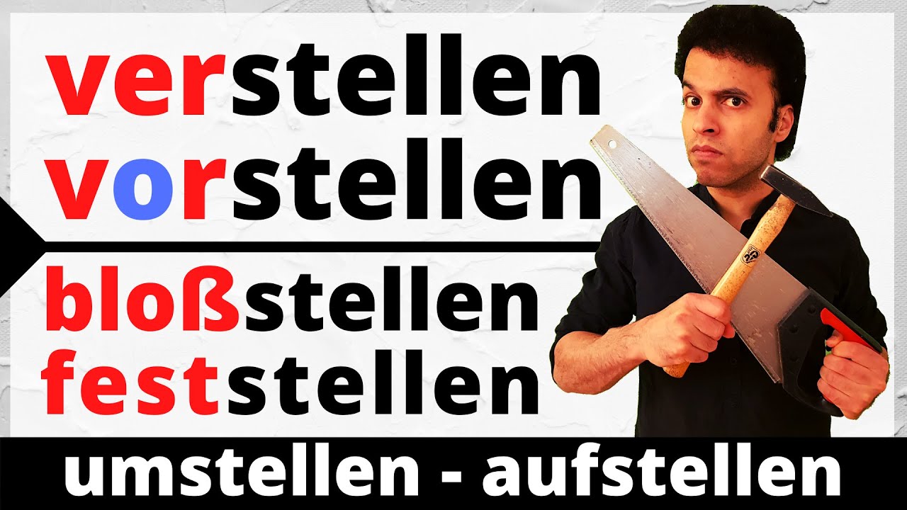 stellen - أكثر 18 جملة إستخداماً لمشتقات الفعل مع أمثلة ألمانية هامة