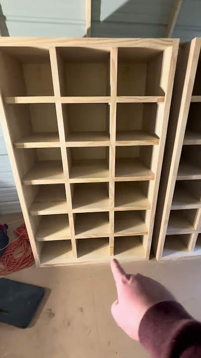 Custom Cubby Cabinet with Removable Shelves | DIY Woodworking