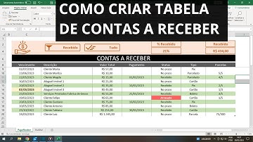 Planilha de Controle de Contas a Receber -  (Como fazer do ZERO)