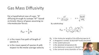 Mass Transfer in English | 11 | Estimating binary gas diffusivity using the Kinetic Theory of Gases