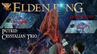 Elden Ring Boss Fight | สามสหาย: มนุษย์ผลึกแก้วเสื่อมสลาย (Putrid Crystalian Trio)
