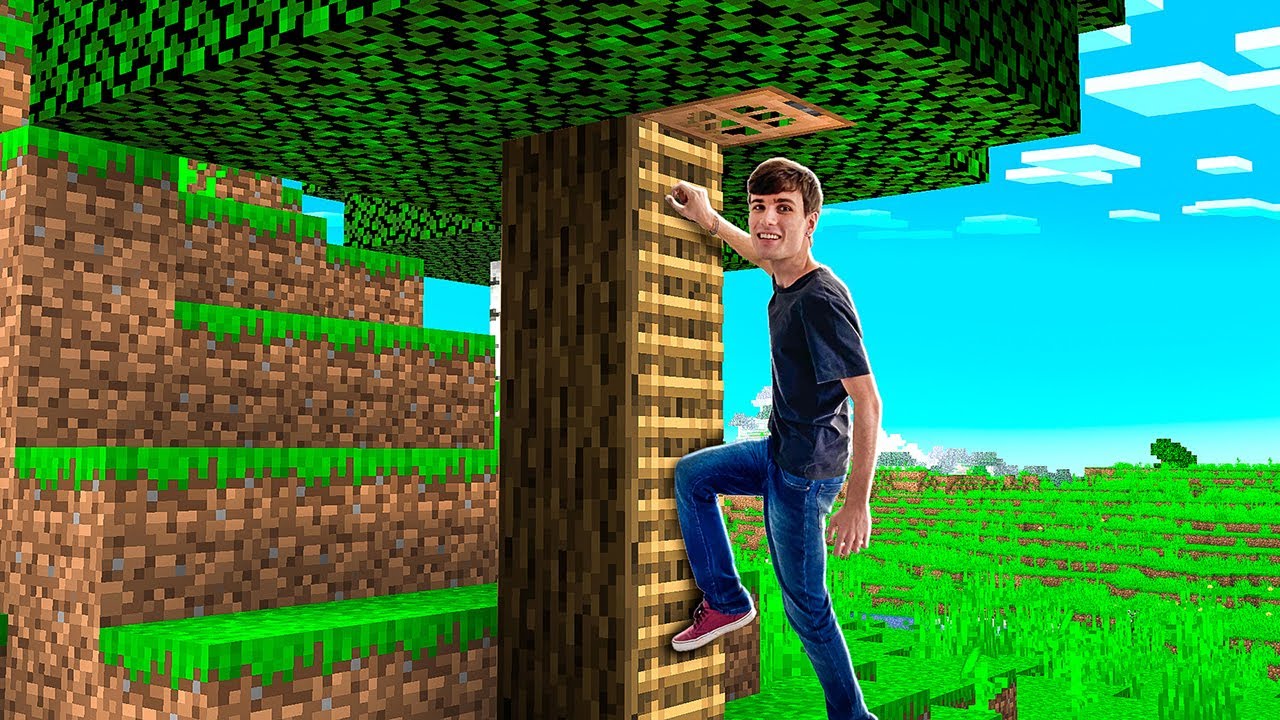 FIZ UMA CASA NA ÁRVORE - MINECRAFT MUNDO DA AVENTURA #7