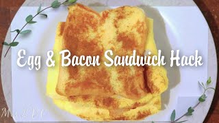 EGG SANDWICH HACK with BACON | Breakfast Sandwich | Mrs L.V.C Kitchen