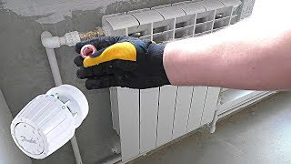 Как установить ТЕРМОГОЛОВКУ на радиатор отопления своими руками