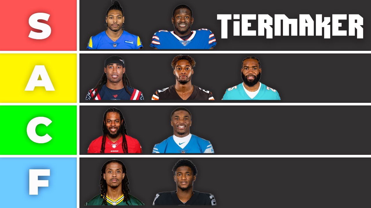 Ranking EVERY NFL CB NFL Cornerback Tier List YouTube