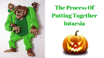 Vlogaween Day 11   Going through the process of making a 3D Intarsia Scooby Doo & the Werewolf Plaqu