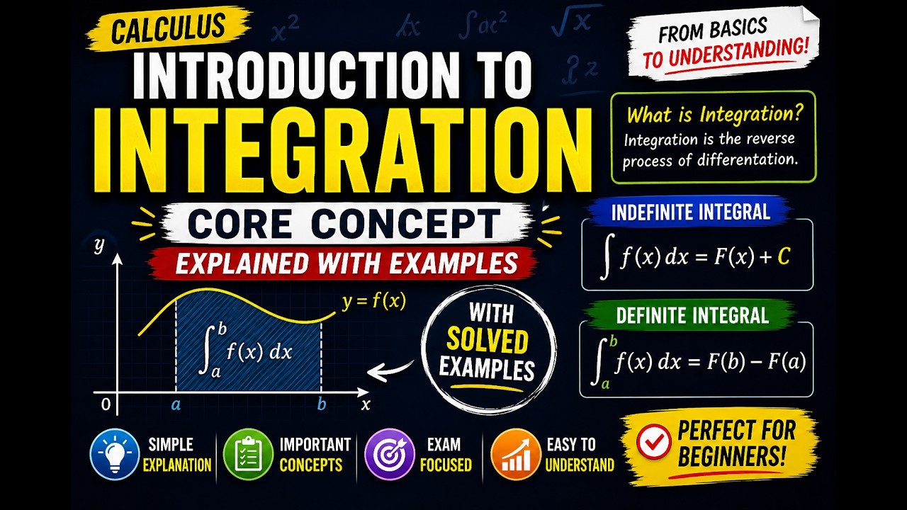 Integrating Core Introduction to Integration | Core Concept + Solved Examples - YouTube