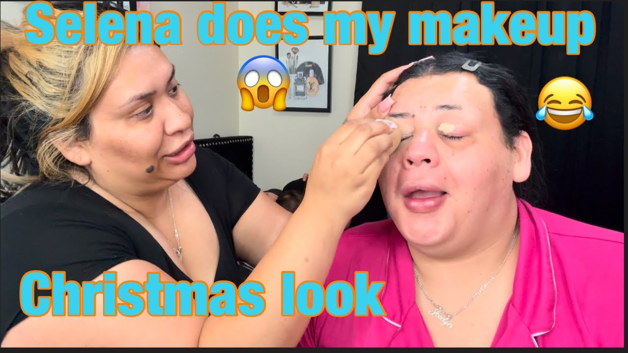 Selena does my makeup Christmas look