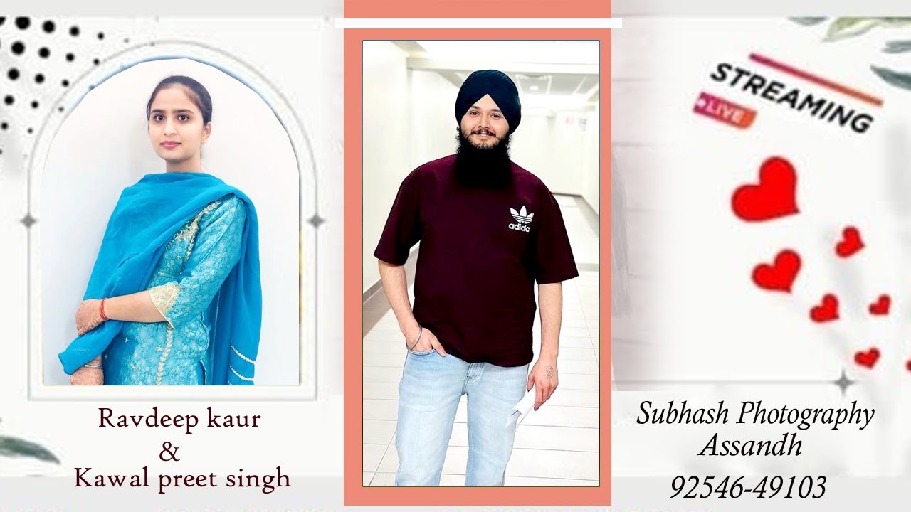 Ravdeep kaur with Kawal preet singh  Ring  Ceremony  Live - Subhash photography Assandh ph9254649103