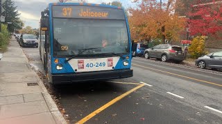 Me Taking STM 37 East from Jolicoeur / Laurendeau to Metro Station Jolicoeur 