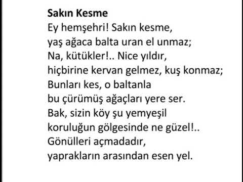 Sakın Kesme - Mehmet Emin Yurdakul