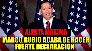 🚨¡ULTIMA HORA! Rubio Rompe el Silencio y Deja al País en Shock con esto que DIJO