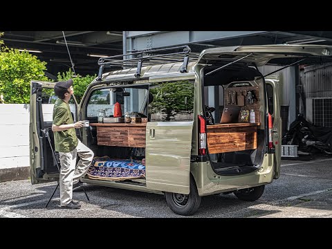 Video Customize a compact car to a cafe truck. HONDA N-VAN - youtube