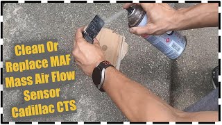 How To Clean 🔫 Or Replace MAF Mass Air Flow Sensor Cadillac CTS