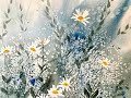 Use SALT to paint beautiful watercolour Daisies, simple beginners watercolor flower floral tutorial