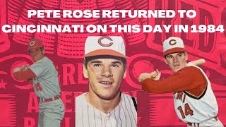 Pete Rose makes his return to the Cincinnati Reds on this date in history