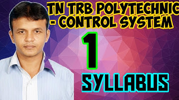 1. TN TRB POLYTECHNIC - CONTROL SYSTEM SYLLABUS