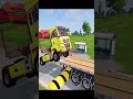 Double Flatbed Trailer Truck vs Speedbumps Train vs Cars - Tractor vs Train Beamng.Drive #6
