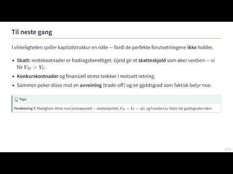 Videominiatyr: Del 4: Oppsummering — M&M uten skatt