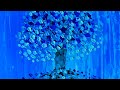 Blue Tree / Abstract Painting / Acrylic / Tutorial / For Beginners / Easy /